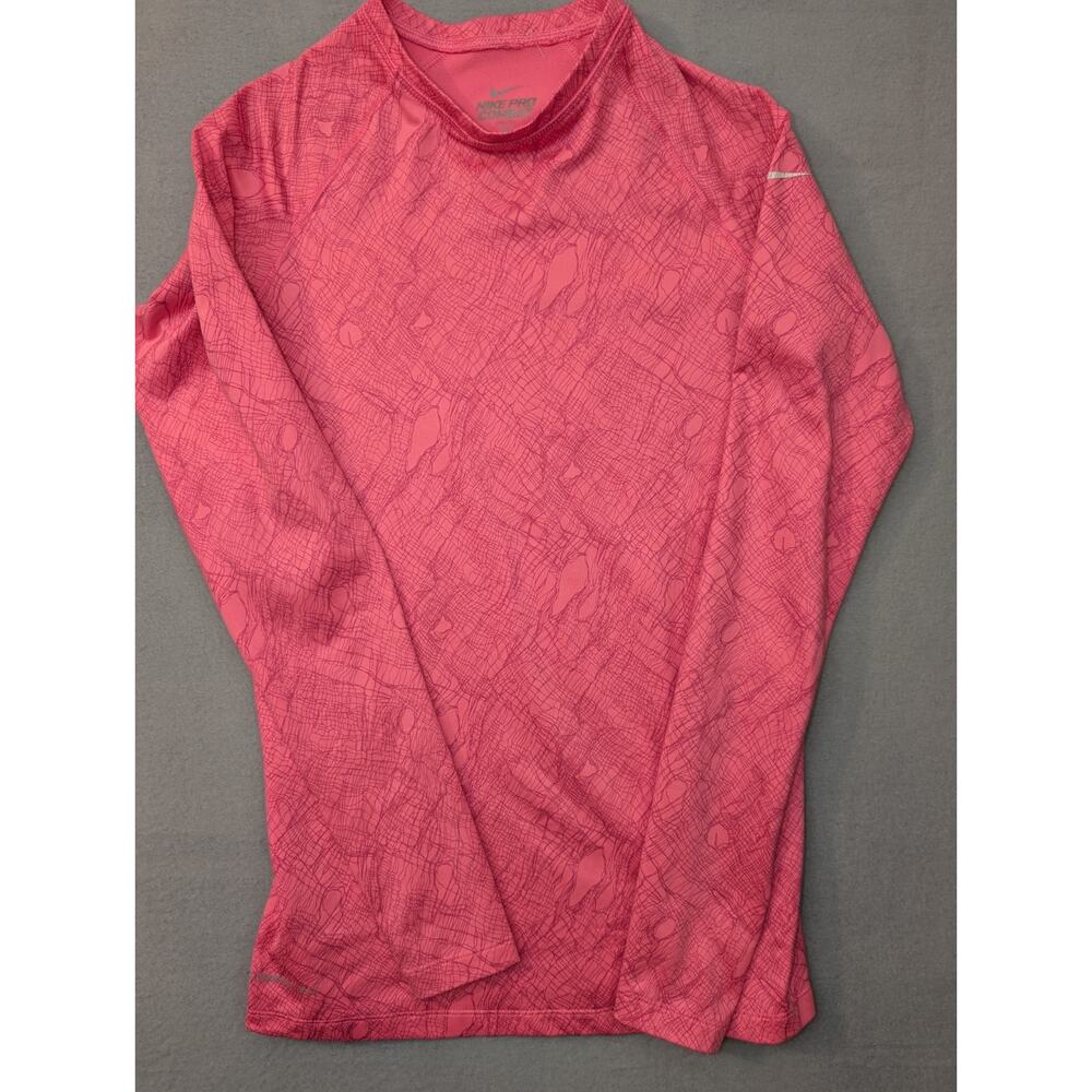 Nike Pro Combat Therma-fit Top Shirt Women's Medium Hot Pink Fitted Base layer